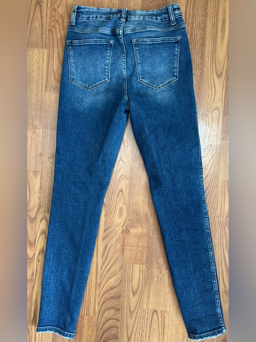 ❤️ Flying Monkey XS Women's High Rise Skinny Jeans Dark Blue Wash Distressed B12 - Picture 4 of 4